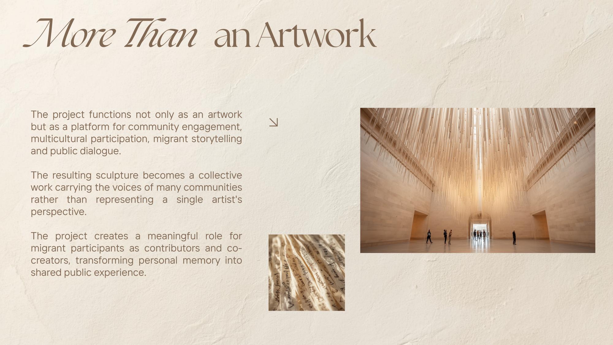 More than an artwork — the installation as a platform for community engagement